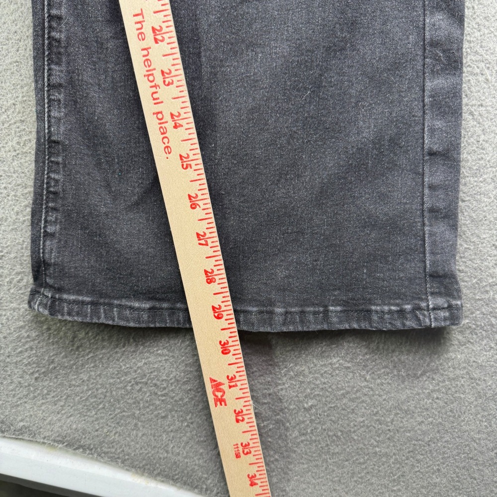Romwe Jeans Women 2XL W39 Black Cross Embroidered Flare Plus Denim Gothic Y2K - Picture 5 of 11